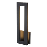 H20'' Modern Outdoor Integrated LED Wall Light 24W Matte Black Linear Exterior Sconce with Frosted Acrylic Shade Up/Down Wall Mount for Porch Patio Garage Entryway