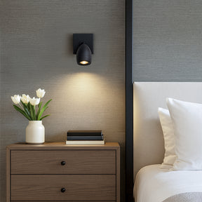 Modern Black Cordless Wall Sconce USB-C Rechargeable LED Spotlight with Touch & Remote Control, Adjustable and Stepless Dimmable Accent Light