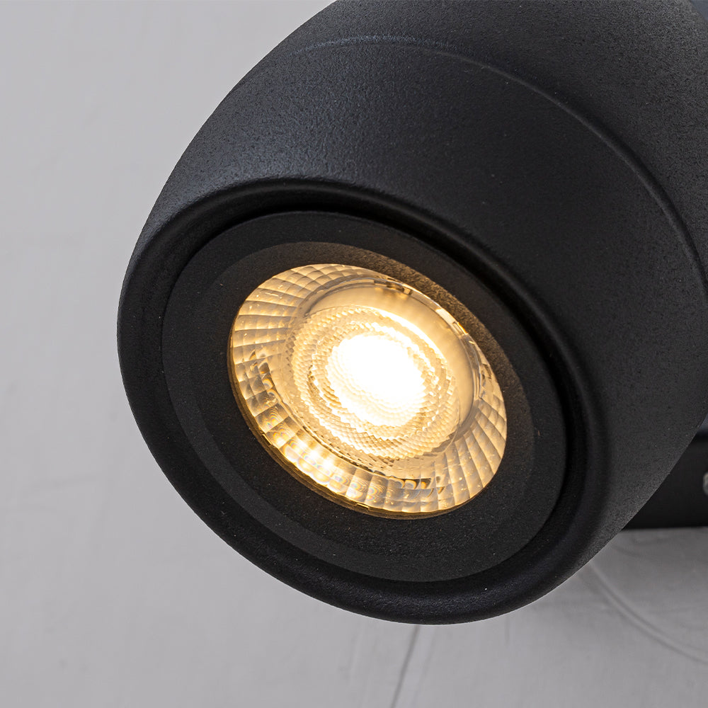 Modern Black Cordless Wall Sconce USB-C Rechargeable LED Spotlight with Touch & Remote Control, Adjustable and Stepless Dimmable Accent Light
