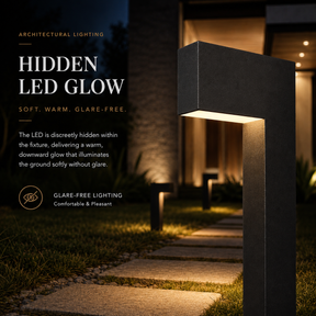 Landscape Pathway Lights wired Low Voltage 12V Modren Black Integrated LED Outdoor Waterproof Warm White Garden & Driveway Pathway lighting, 6 Pack