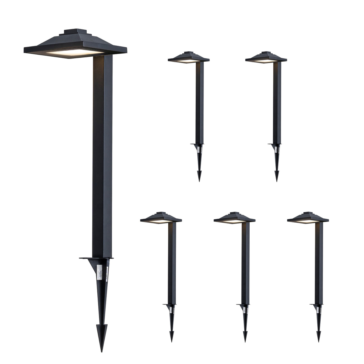 6 pack LED Low Voltage Landscape Path Light 12V, Bright Waterproof Outdoor Pathway Light for Walkway, Garden, Yard & Driveway, Metal Construction with Integrated LED 4.5W