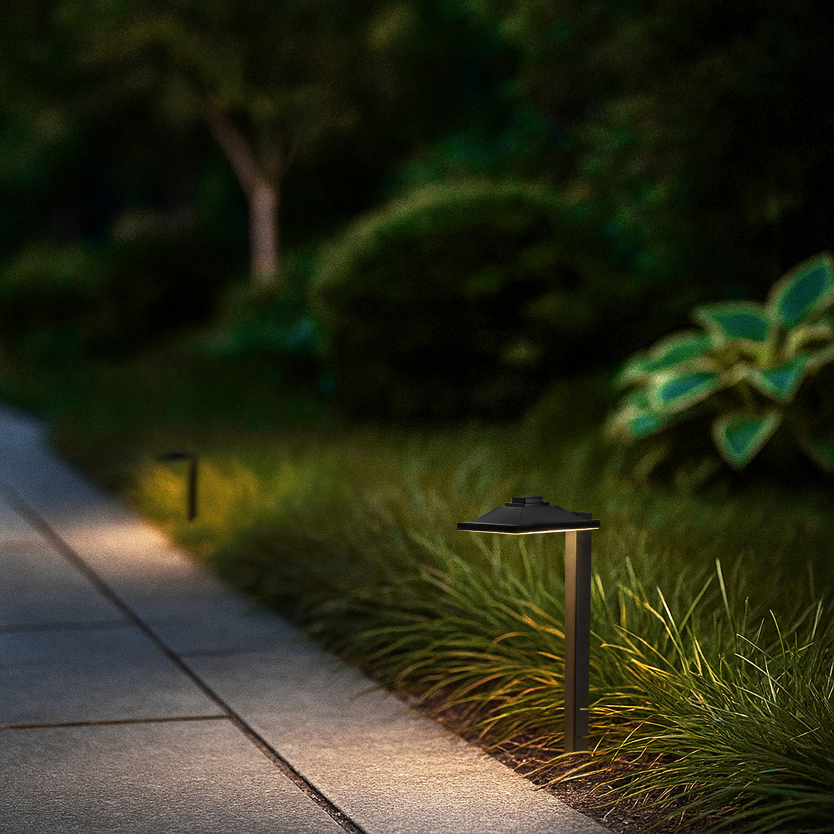 6 pack LED Low Voltage Landscape Path Light 12V, Bright Waterproof Outdoor Pathway Light for Walkway, Garden, Yard & Driveway, Metal Construction with Integrated LED 4.5W