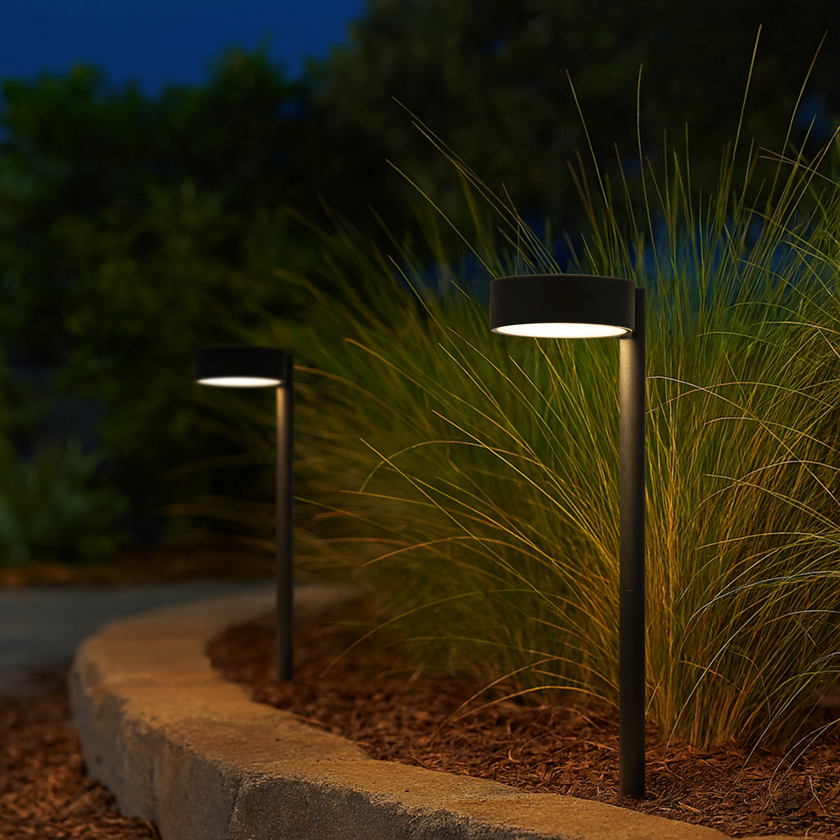 Low Voltage LED Landscape Path Light, 12V Outdoor Metal Pathway Light, Waterproof Warm White Walkway & Garden Lighting with Integrated LED, Heavy-Duty Aluminum Yard Lamp 6 Pack