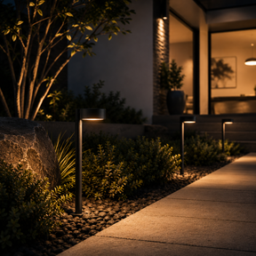 Low Voltage LED Landscape Path Light, 12V Outdoor Metal Pathway Light, Waterproof Warm White Walkway & Garden Lighting with Integrated LED, Heavy-Duty Aluminum Yard Lamp 6 Pack