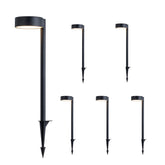 Low Voltage LED Landscape Path Light, 12V Outdoor Metal Pathway Light, Waterproof Warm White Walkway & Garden Lighting with Integrated LED, Heavy-Duty Aluminum Yard Lamp 6 Pack
