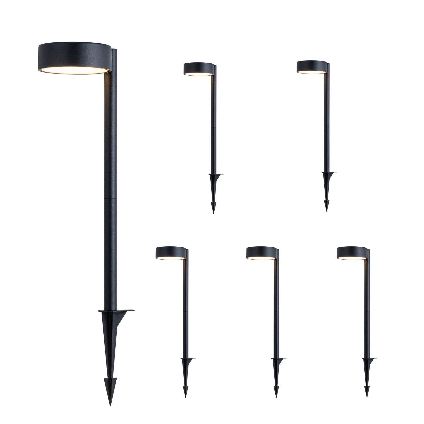 Low Voltage LED Landscape Path Light, 12V Outdoor Metal Pathway Light, Waterproof Warm White Walkway & Garden Lighting with Integrated LED, Heavy-Duty Aluminum Yard Lamp 6 Pack