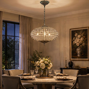 17" Wide 3-Light Retro French Handcrafted Bird Cage Crystal Chandelier in Antique Bronze With Vintage Patina Dimmable