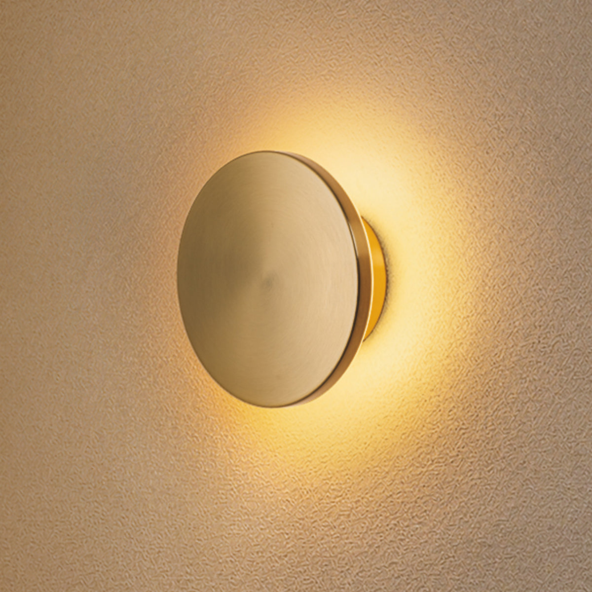6.7 in. Rechargeable Integrated LED Wall Sconce in Brushed Brass, Cordless Indoor Wall Light