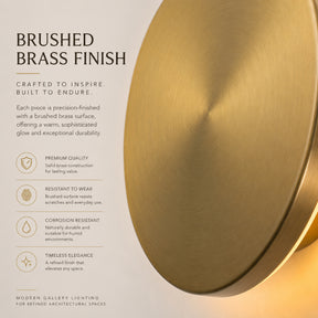 6.7 in. Rechargeable Integrated LED Wall Sconce in Brushed Brass, Cordless Indoor Wall Light