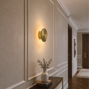 6.7 in. Rechargeable Integrated LED Wall Sconce in Brushed Brass, Cordless Indoor Wall Light
