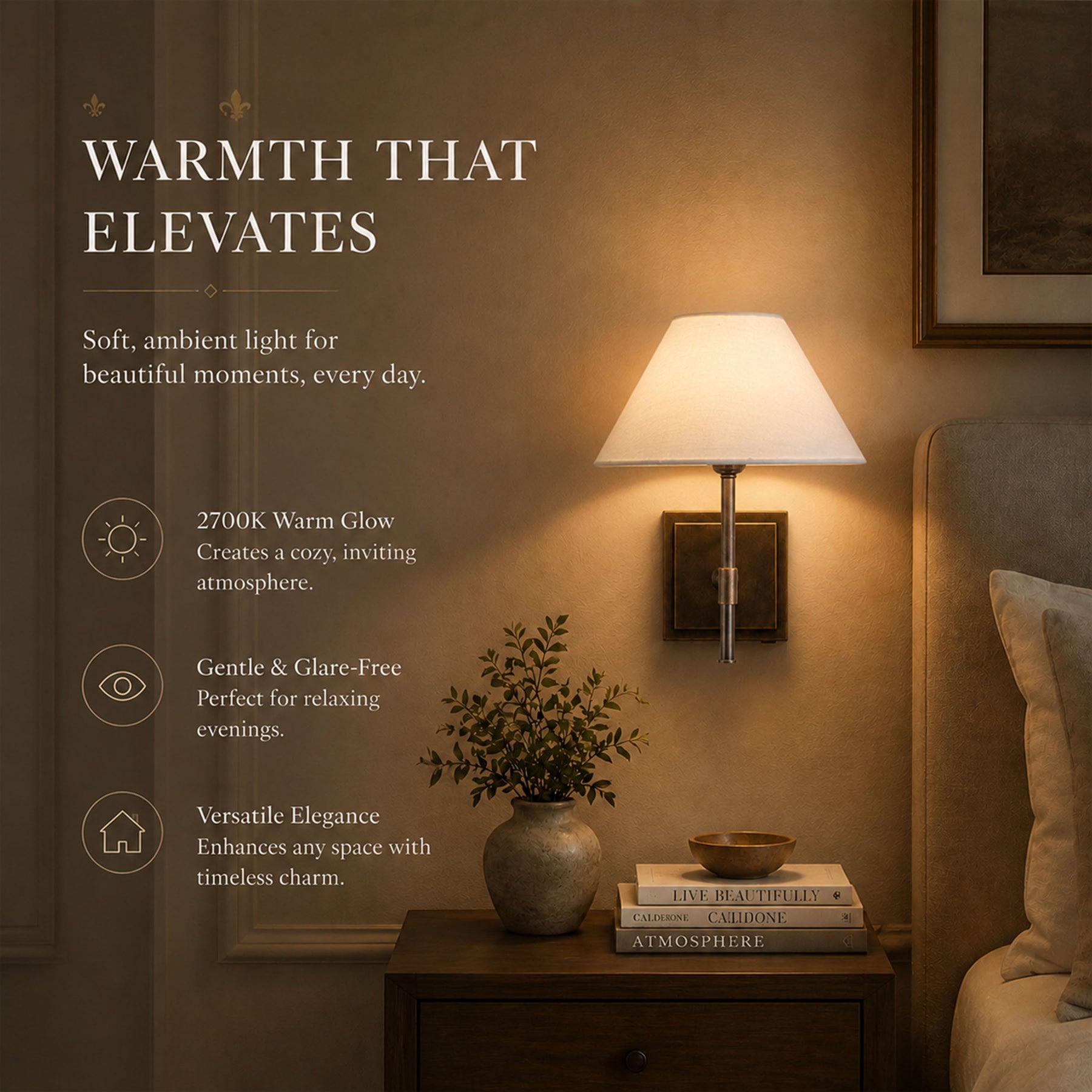Modern Farmhouse Weathered Bronze Cordless Rechargeable Reading Wall Sconce with White Fabric Shade