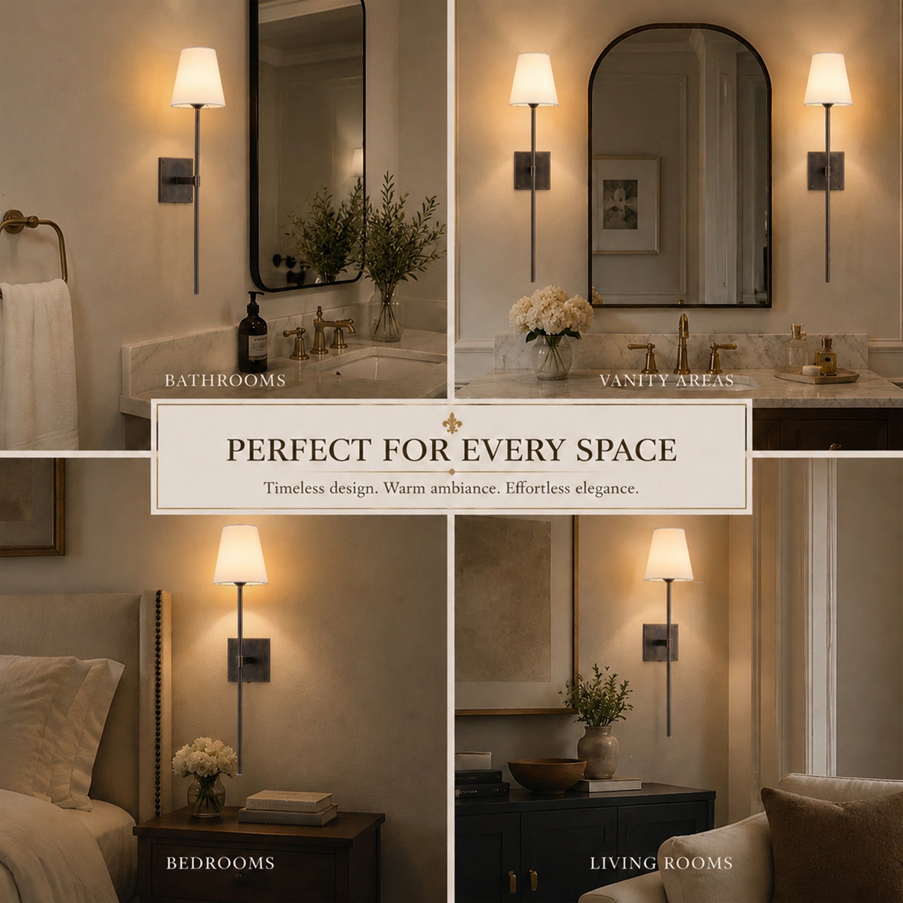 Modern Farmhouse Bronze Cordless Rechargeable Fabric Shade Wall Sconce for Bedroom