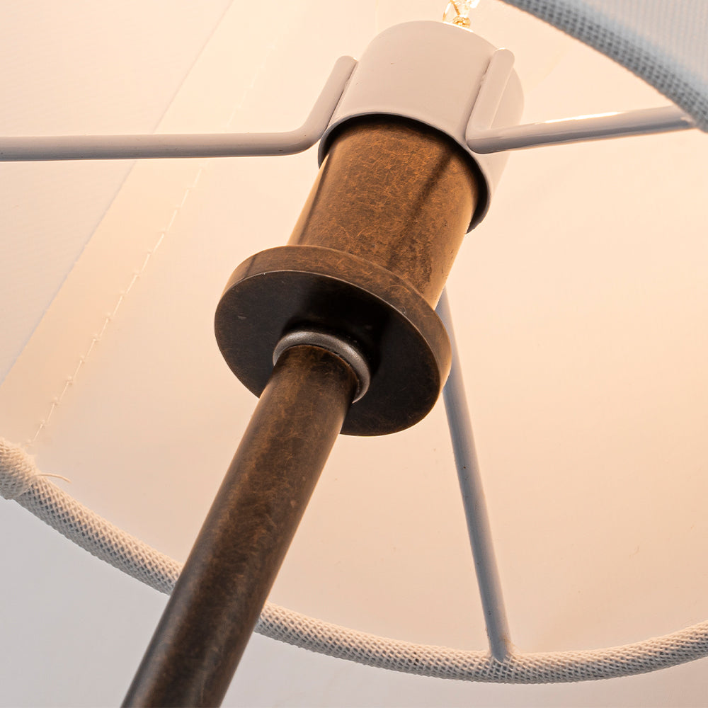 Classic Bronze 13'' Tall 1-Light Fabric Shade Wall Sconces Mondern White Linen Tapered Shade Sconce For Bathroom Mirror Hallway