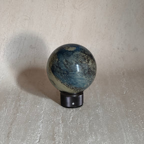 Hand-Blown Cosmic Blue Glass Globe Cordless Rechargeable Table Lamp with Flicker-Free LED 3-Level Dimmable and Long-Lasting Battery Bedside Lamp