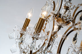 Classic Glam Antique Gold Crystal Chandelier