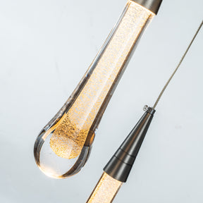 Modern Teardrop Seeded Water Drop Glass Integrated LED Pendant Light