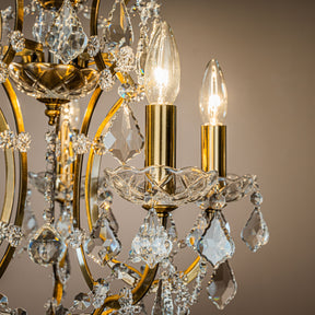 OPEN BOX-Classic Glam Antique Gold Crystal Chandelier