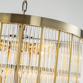 20'' Antique Bronze Modern Glam Chandelier with Adjustable Drop 9-Light Tiered Pendant for Dining Room or Foyer