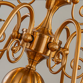 26'' 9-Light French Country Chandelier Antique Brass Finish 2-Tier Candle Style Pendant Lighting for Dining Room Living Room or Foyer