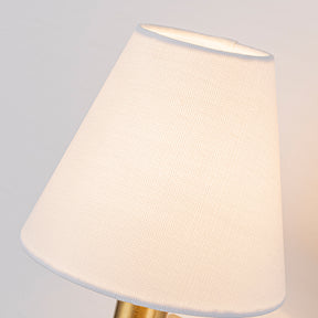 1-Light Warm Brass Classic Wall Sconce With Fabric Shade Dimmable Contemporary Bath Sconce For Hallway Bathroom Bedroom