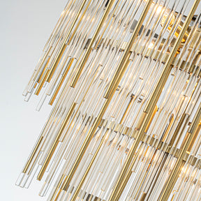 20'' Antique Bronze Modern Glam Chandelier with Adjustable Drop 9-Light Tiered Pendant for Dining Room or Foyer