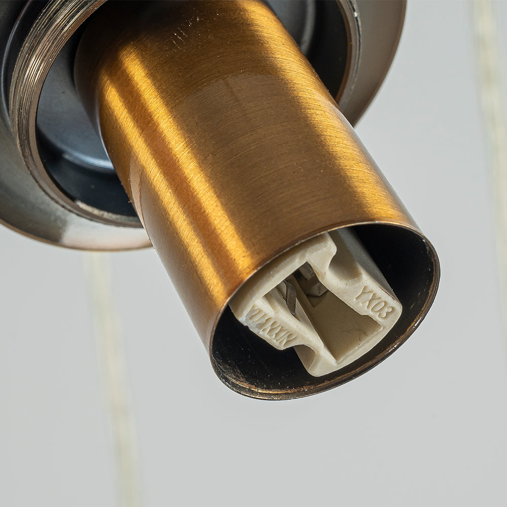 8-Light Opal Glass Globe Chandelier Modern Staircase Pendant Light in Matte Black and Antique Brass for Foyer, Entryway, High Ceilings