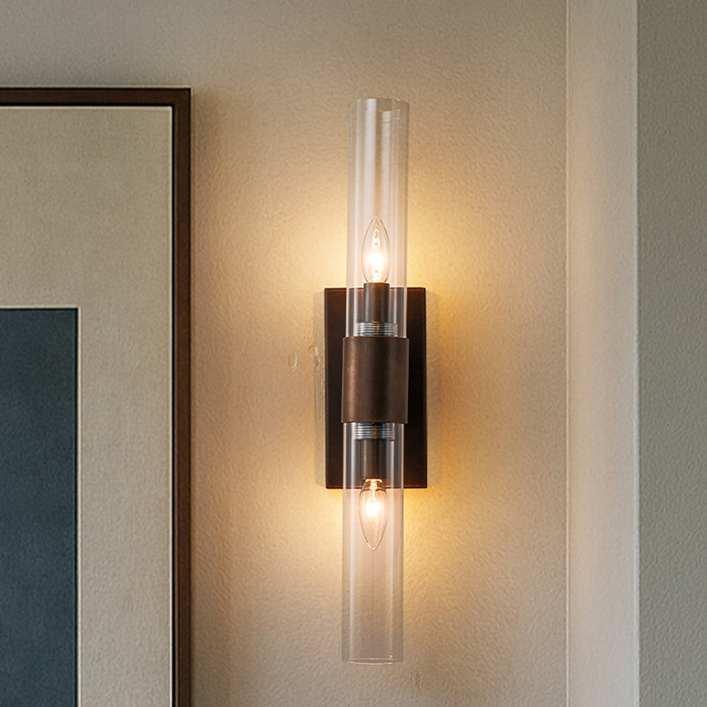 23" Tall Antique Bronze 2-Light Modern Vanity Light Over Mirror Unique/Statement Double Wall Sconce for Bathroom Living Room Bedroom