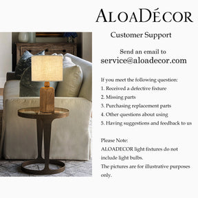 18''Farmhouse Traditional Natural Brown Solid Wood Base Table Lamp with Beige Fabric Shade for Bedroom Living Room