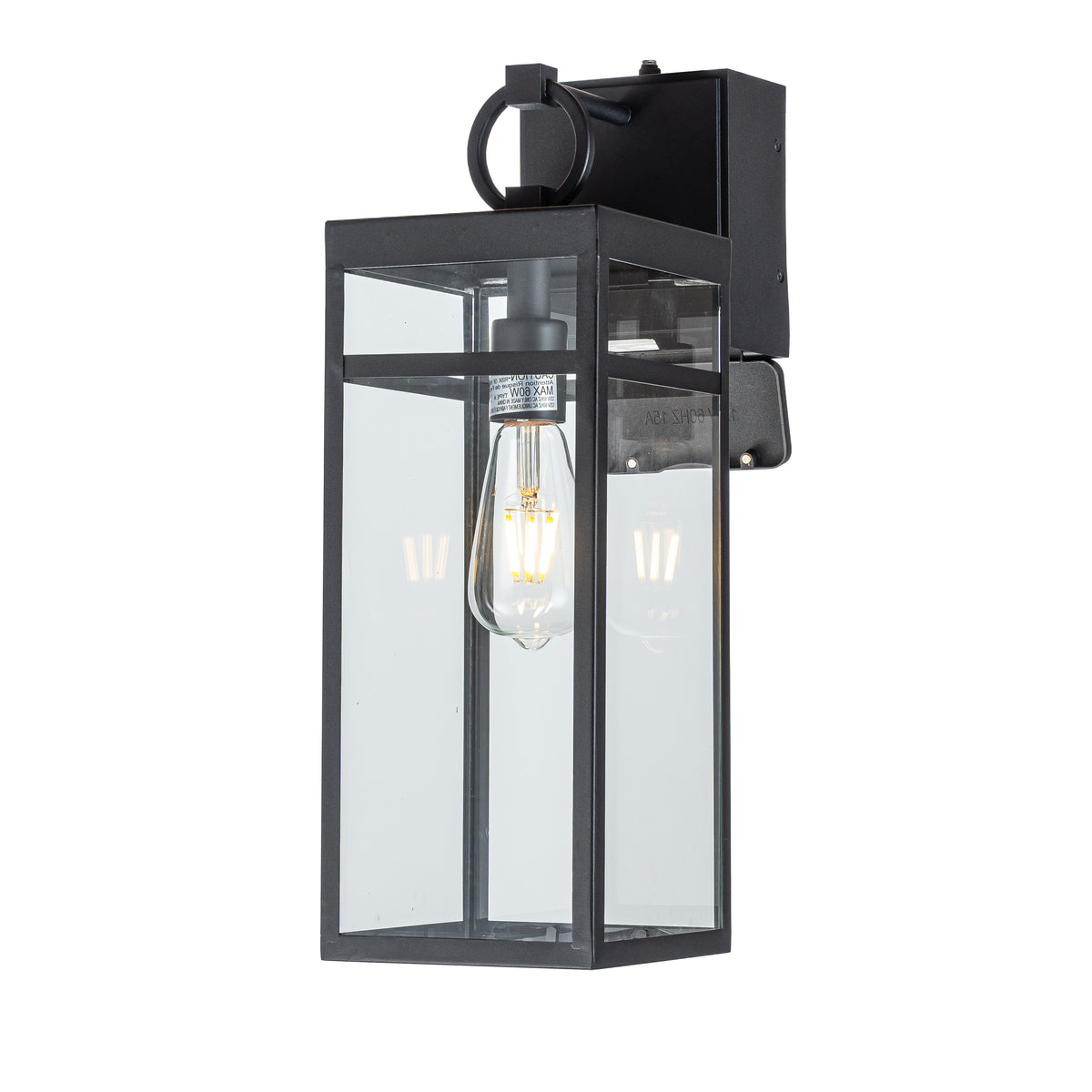Dusk to Dawn Outdoor Wall Lantern with GFCI Outlets