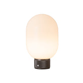 Modern Opal Glass Cordless Rechargeable Table Lamp Unique/Statement Dimmable LED Bedside Lamp For Cozy Bedroom