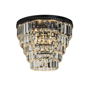 Transitional Tierd Crystal Flush Mount Light