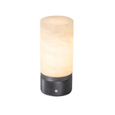 Natural Spanish Alabaster Cordless Rechargeable Table Lamp with 3-Level Dimmable Flicker-Free LED and Long-Lasting Battery Bedside Lamp