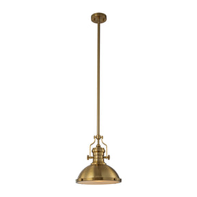 Industrial Antique Brass Dome Pendant Light for Kitchen Island