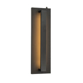 1-Light H20 in Minimalist Modern Linear 23W Integrated LED  Outdoor Wall Sconce with Dusk to Dawn Sensor in Matte Black for Porch Patio