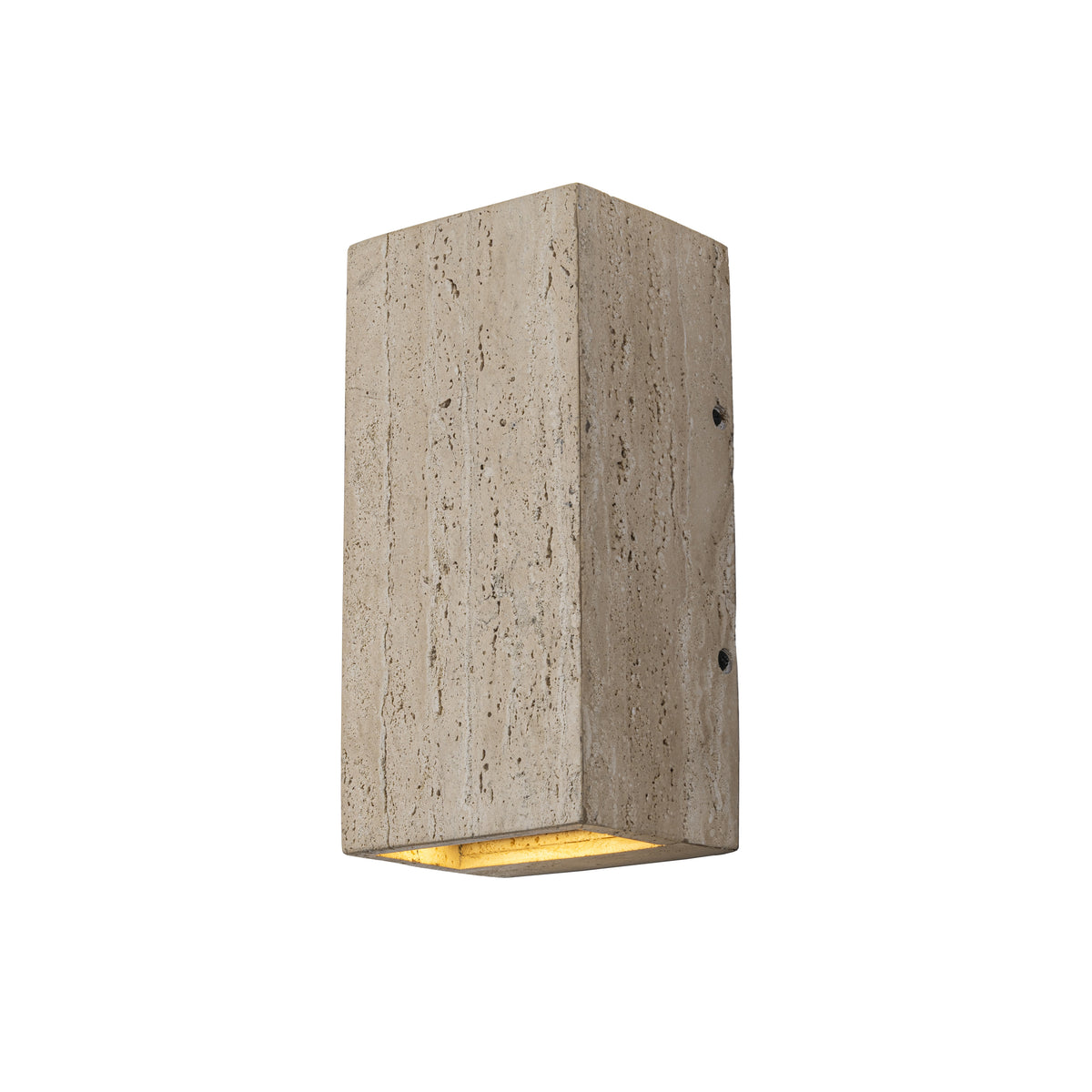 Natural Travertine Up & Down Architectural Wall Sconce