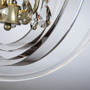 4 Light Modern Acrylic Globe Chandelier 16" Champagne Candlestick Pendant Light