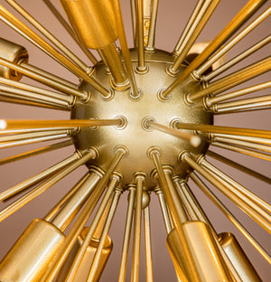 8-Light Modern Gold Sputnik Sphere Chandeliers Starburst Satellite Pendant Ceiling Lighting