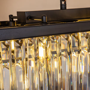 12-Light Contemporary Crystal Chandelier for Dining Room with Crystal Accents