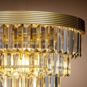 4-Light 16" Glam Tierd Flush Mount With Crystal Accents to Ceiling Light