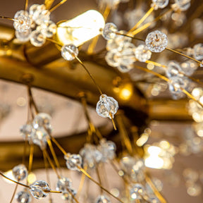 Antique Bronze Firework Crystal Chandelier- 8 Light