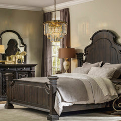 6-Light Mid-Century Modern Gold Fringe Crystal Chandelier