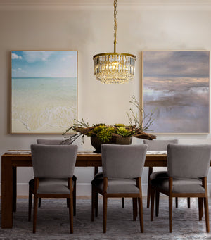 3 Light Unique Luxury Tier Antique Brass Crystal Chandelier