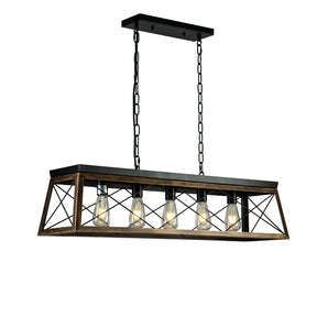 Farmhouse Rectangle Chandelier For Kitchen Island