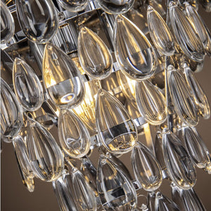 3-Light Unique Wrought Iron Accents Tiered Chandelier