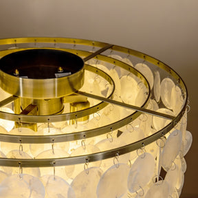 Coastal Capiz Shell Flush Mount Ceiling Light