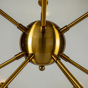Modern Sputnik Sphere Chandelier-Antique Brass